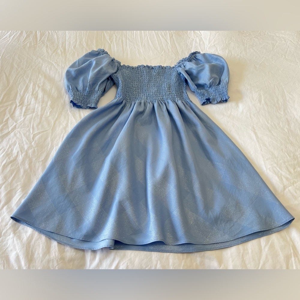 Hill House | Women’s SZ XS | Athena Nap Dress | Light Blue Silver Sparkle
